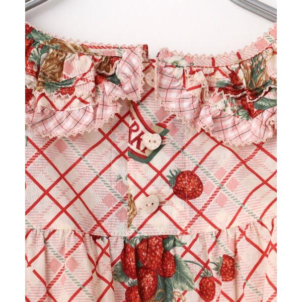 PINK HOUSE（ピンクハウス） 苺リースプリントノースリーブブラウス