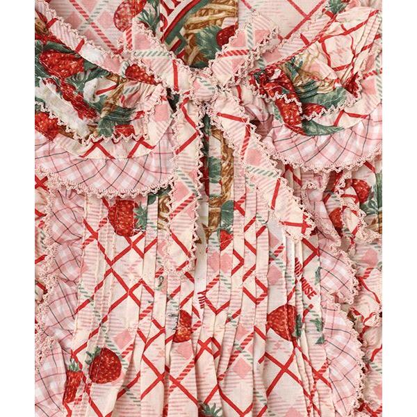 PINK HOUSE（ピンクハウス） 苺リースプリントノースリーブブラウス