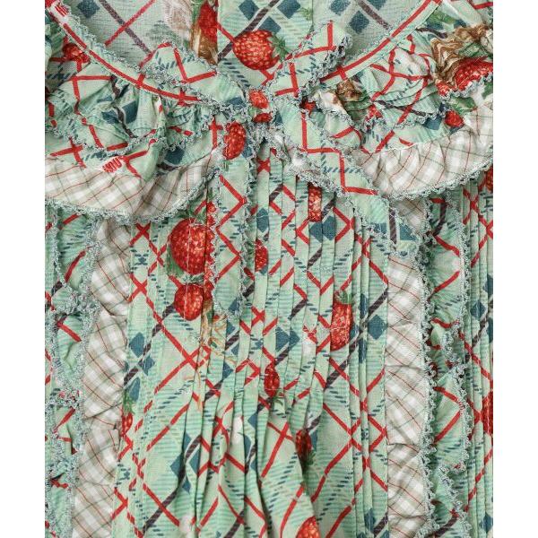 PINK HOUSE（ピンクハウス） 苺リースプリントノースリーブブラウス