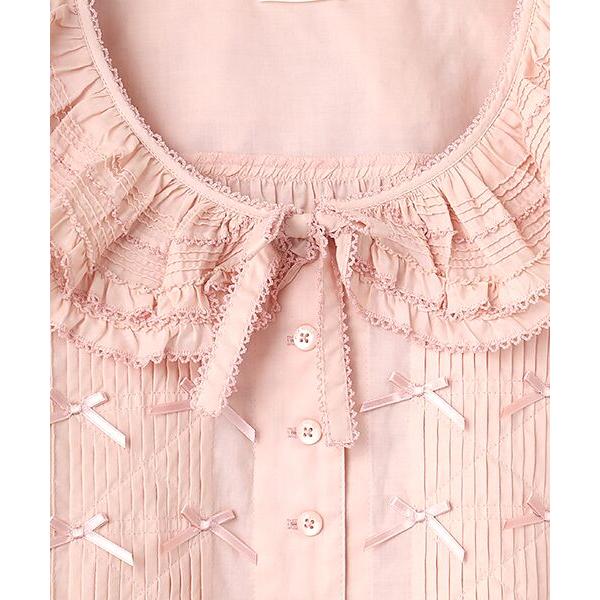 【美品】PINK HOUSE ミニリボンいっぱいローンブラウス PINK HOUSE（ピンクハウス） ミニリボンいっぱいローンブラウス