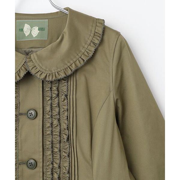 PINK HOUSE（ピンクハウス） フリル衿付きティアードコート