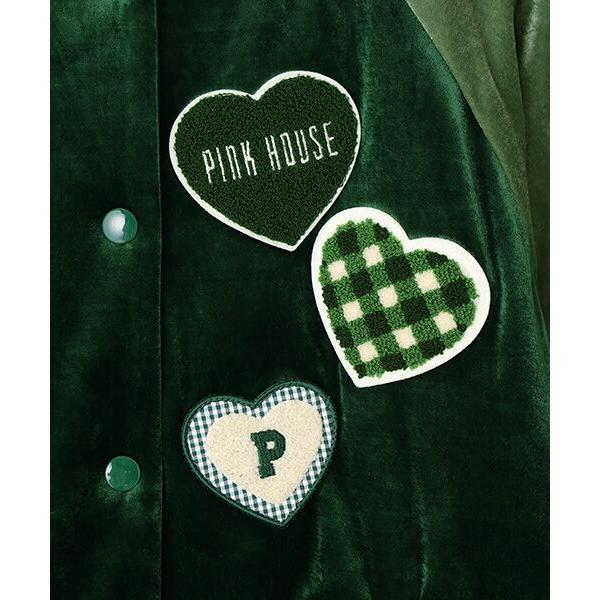 PINK HOUSE / ピンクハウス ハートワッペン使いベロアブルゾンの画像