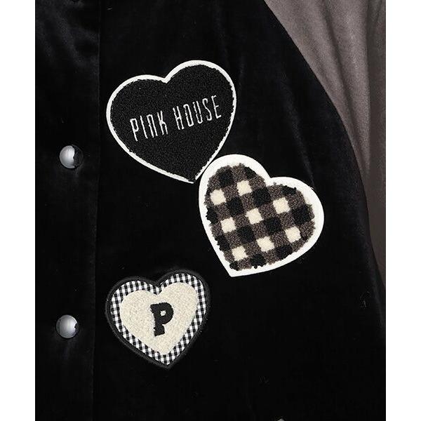 PINK HOUSE / ピンクハウス ハートワッペン使いベロアブルゾンの画像