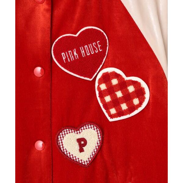 PINK HOUSE / ピンクハウス ハートワッペン使いベロアブルゾンの画像