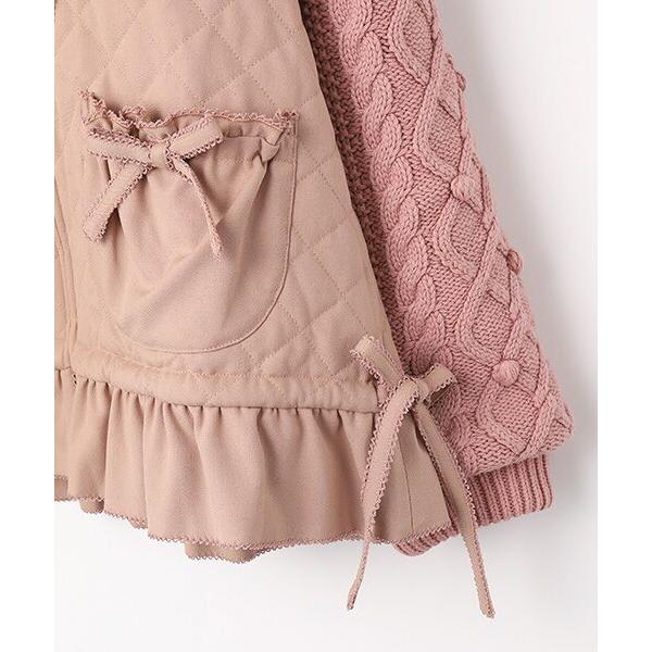 PINK HOUSE（ピンクハウス） ニット袖付きキルティングブルゾン