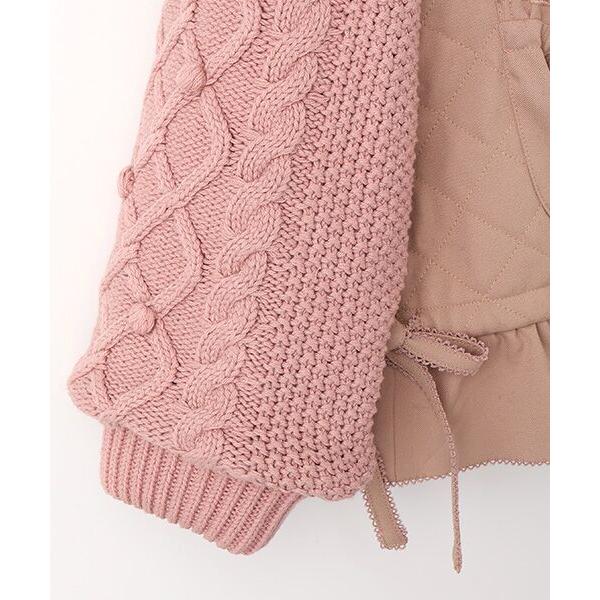 PINK HOUSE（ピンクハウス） ニット袖付きキルティングブルゾン