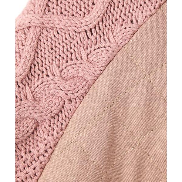 PINK HOUSE（ピンクハウス） ニット袖付きキルティングブルゾン