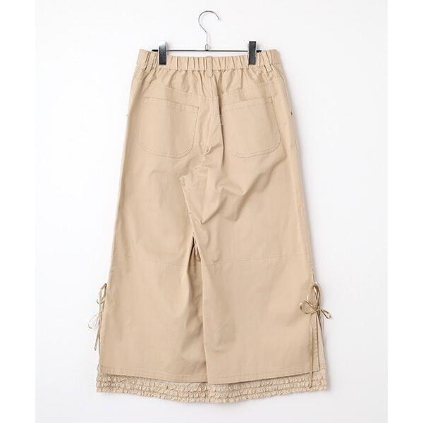 未使用ピンクハウスフリル付きピンクカジュアルパンツ PINK HOUSE（ピンクハウス） フリルローン使いワイドパンツ