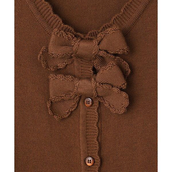 PINK HOUSE（ピンクハウス） リボンモチーフ使いニットカーディガン