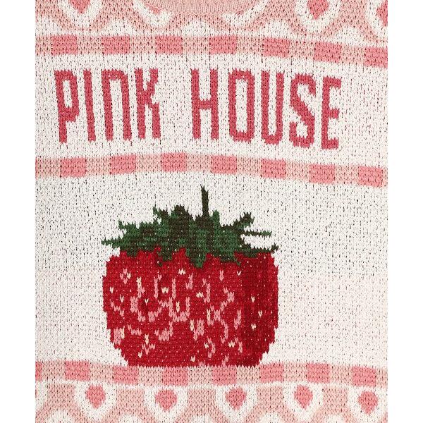 PINK HOUSE（ピンクハウス） 苺モチーフジャガードニット : タカシマヤ