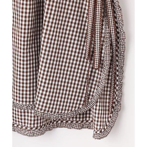 ピンクハウスチェック柄タブリエ PINK HOUSE（ピンクハウス） ギンガムチェックフード付きタブリエ