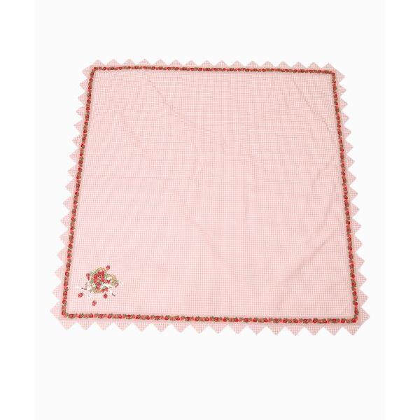 PINK HOUSE / ピンクハウス 苺リース刺繍オリジナルチェックストール