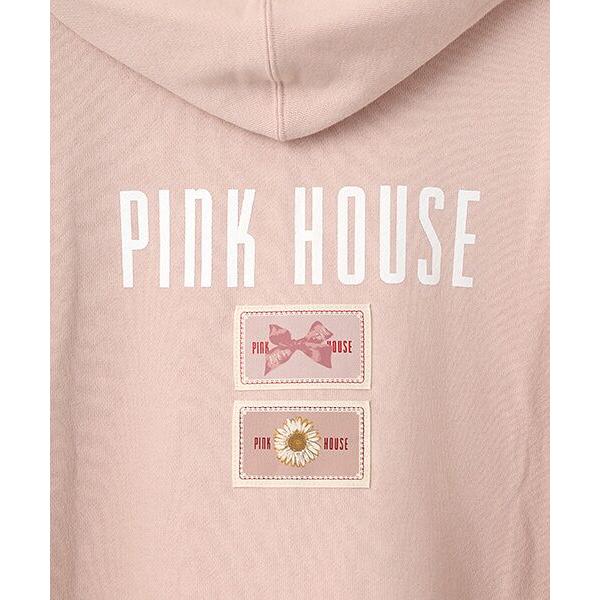 PINK HOUSE（ピンクハウス） Pロゴ＆ネームワッペン使いパーカー