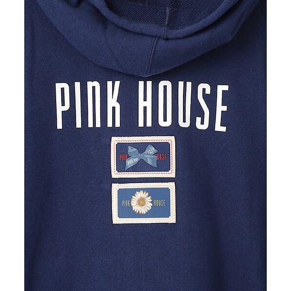 PINK HOUSE（ピンクハウス） Pロゴ＆ネームワッペン使いパーカー