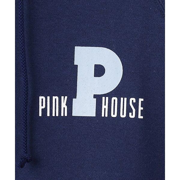 美品　ピンクハウス　パーカー　ゼッケン　マーガレット　ワッペン　レッド　P PINK HOUSE（ピンクハウス） パーカー Pロゴ＆ネームワッペン使い