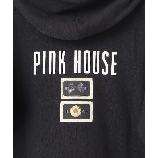 PINK HOUSE（ピンクハウス） Pロゴ＆ネームワッペン使いパーカー