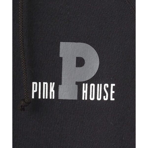 PINK HOUSE（ピンクハウス） Pロゴ＆ネームワッペン使いパーカー