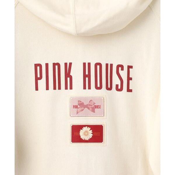 PINK HOUSE（ピンクハウス） Pロゴ＆ネームワッペン使いパーカー