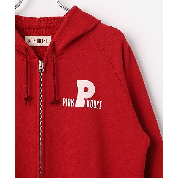 PINK HOUSE（ピンクハウス） Pロゴ＆ネームワッペン使いパーカー