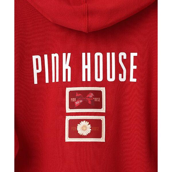 PINK HOUSE（ピンクハウス） Pロゴ＆ネームワッペン使いパーカー