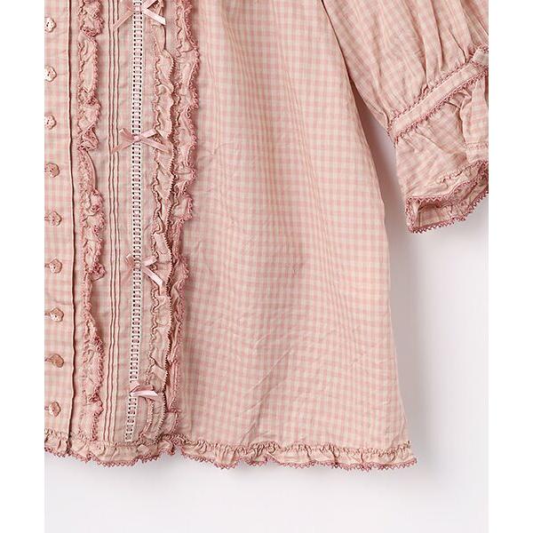 PINK HOUSE（ピンクハウス） はしごレース＆リボン使いブラウス