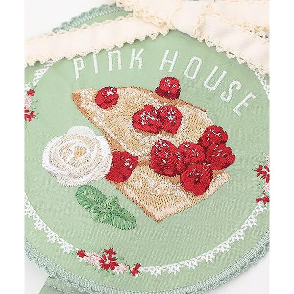 PINK HOUSE（ピンクハウス） クレープリー刺繍ワッペンサスペンダー