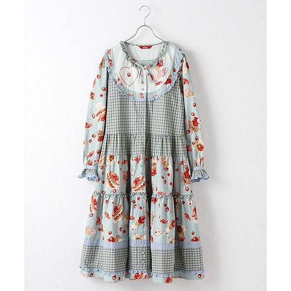 品質保証 Pink House ピンクハウス Web限定 ビー マイン ベリープリント オリジナルチェックワンピース メーカー直送