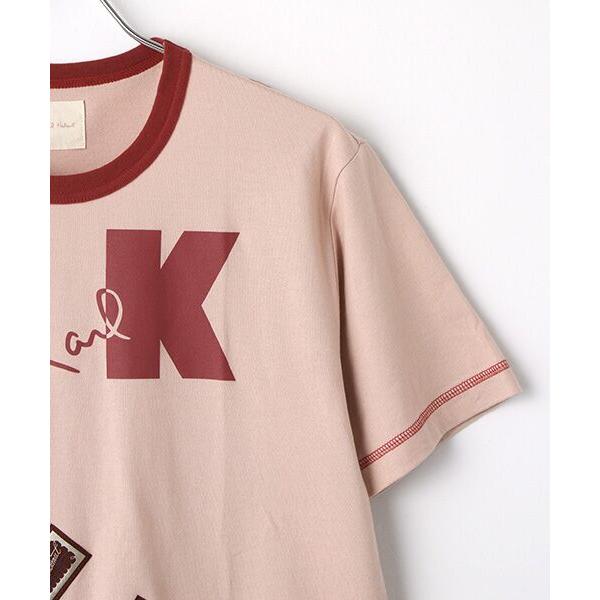 ピンクハウス半袖ワッペンTシャツ PINK HOUSE / ピンクハウス ロゴ＆ネームワッペン使いTシャツ