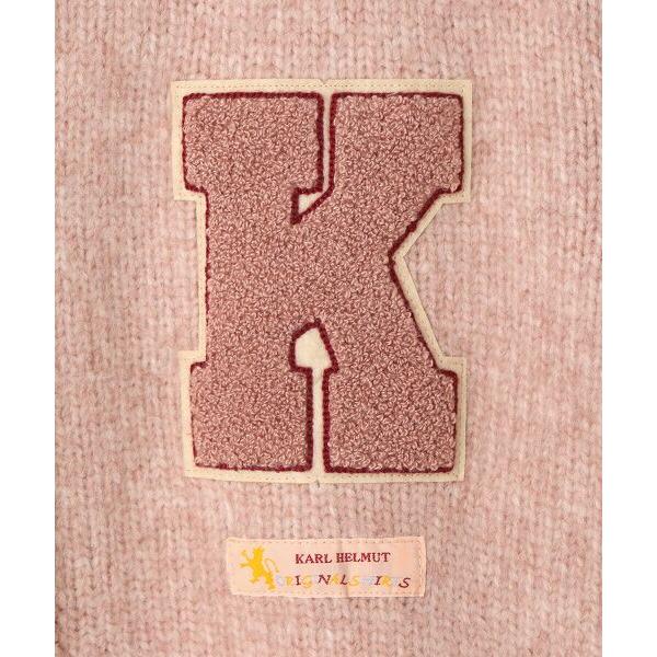 PINK HOUSE（ピンクハウス） Kロゴワッペン使いフルジップニット