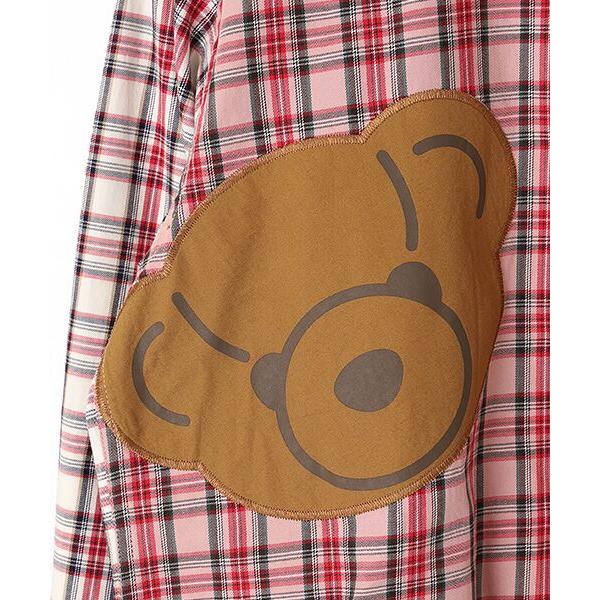 PINK HOUSE（ピンクハウス） くまアップリケ付きオリジナルタータン