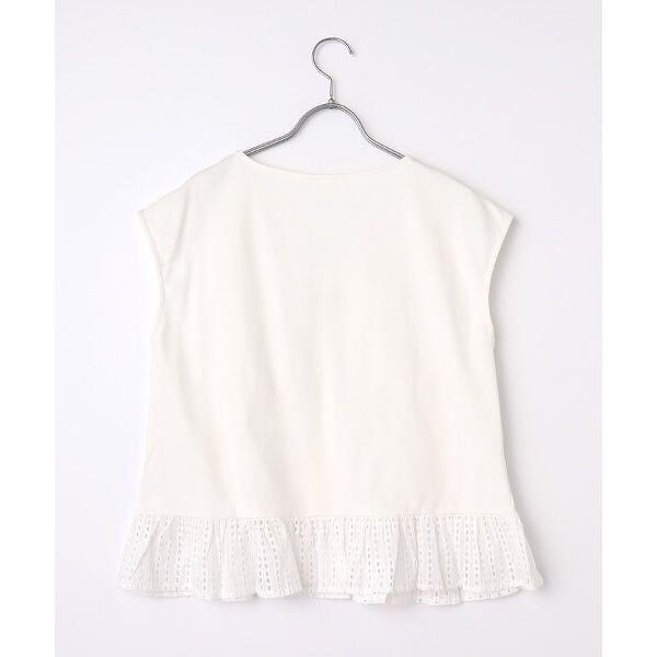 INGEBORG / インゲボルグ ストライプレース使いカットソー