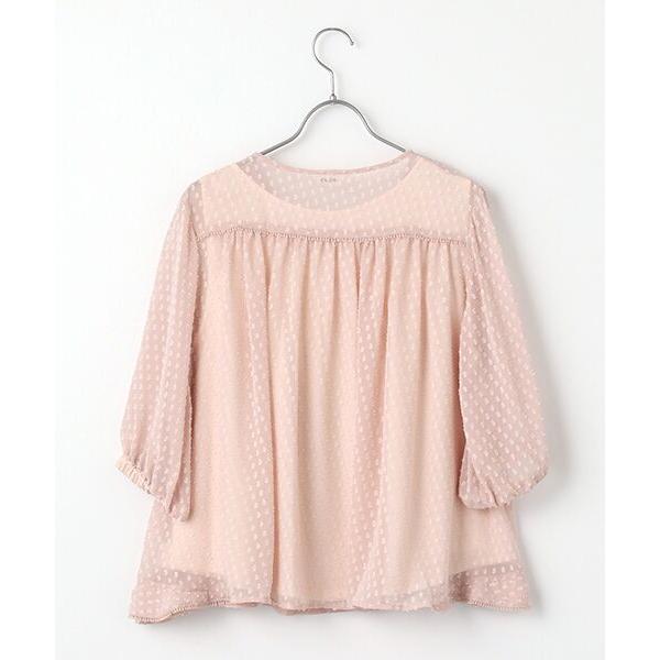 INGEBORG / インゲボルグ シフォンカットジャガードブラウスの画像
