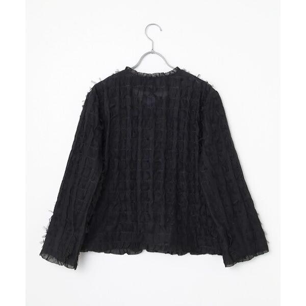 ⭐︎新品・未使用⭐︎ INGEBORG インゲボルグ　コーデュロイ　フリルジャケット インゲボルグINGEBORG フリル装飾中綿コート 黒11 (K-114560