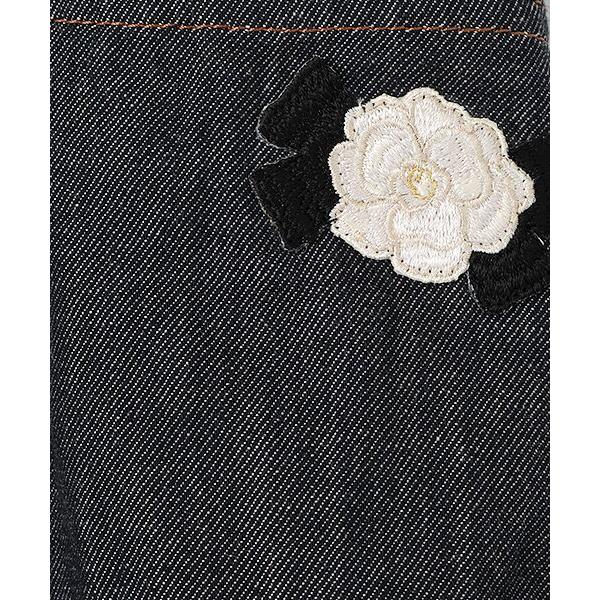 INGEBORG（インゲボルグ） カメリアリボン刺繍入り5.5oデニムパンツ