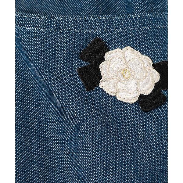 INGEBORG（インゲボルグ） カメリアリボン刺繍入り5.5oデニムパンツ