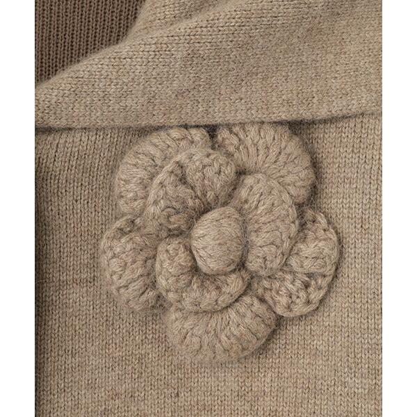 INGEBORG / インゲボルグ フラワーモチーフ付きニットコート