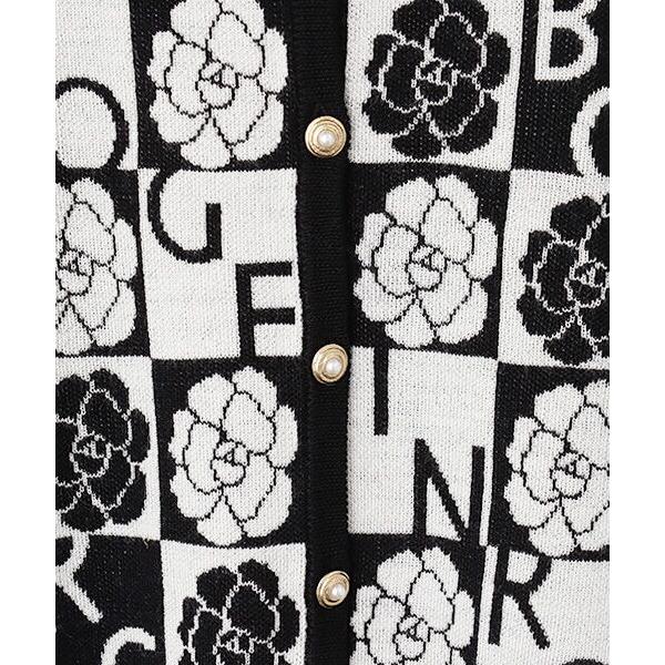 INGEBORG / インゲボルグ カメリアブロックチェックカーディガンの画像