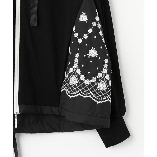 INGEBORG（インゲボルグ） ローズ刺繍使いカットソーパーカー