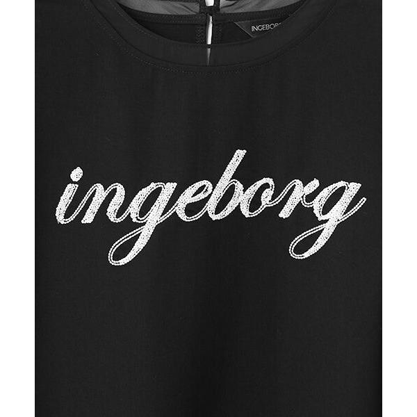INGEBORG / インゲボルグ スパンコールロゴ入りカットソーの画像
