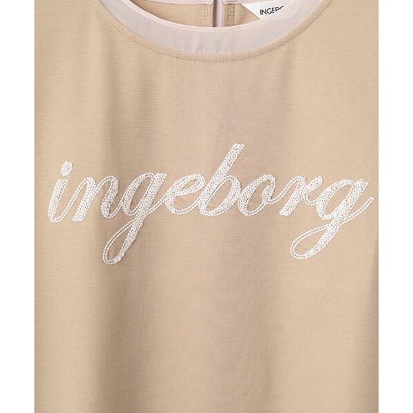 INGEBORG / インゲボルグ スパンコールロゴ入りカットソーの画像