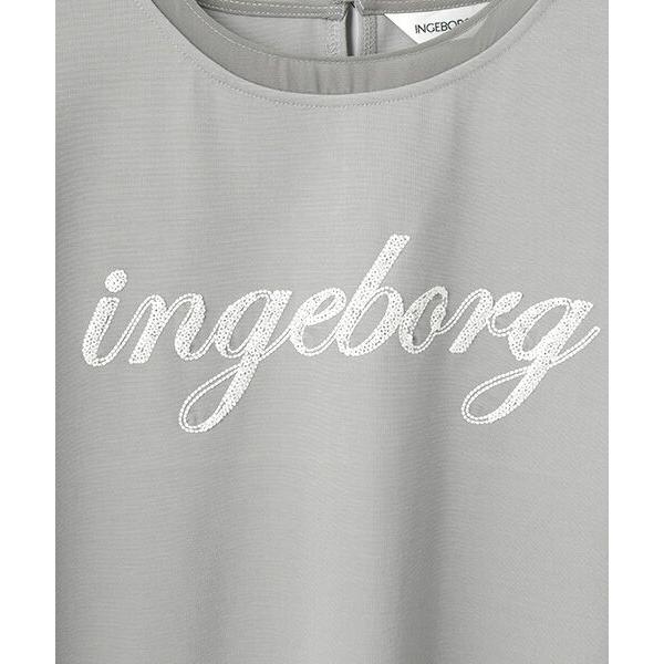 INGEBORG / インゲボルグ スパンコールロゴ入りカットソーの画像