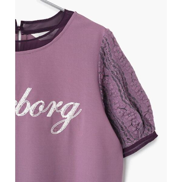 INGEBORG / インゲボルグ スパンコールロゴ入りカットソーの画像