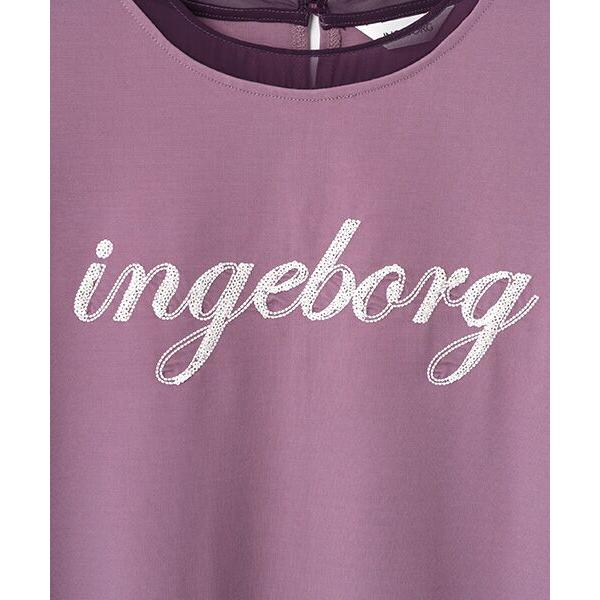 INGEBORG / インゲボルグ スパンコールロゴ入りカットソーの画像