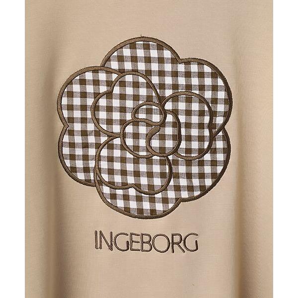 INGEBORG / インゲボルグ 『雨を楽しむ』ギンガムカメリアワンポイントカットソーの画像