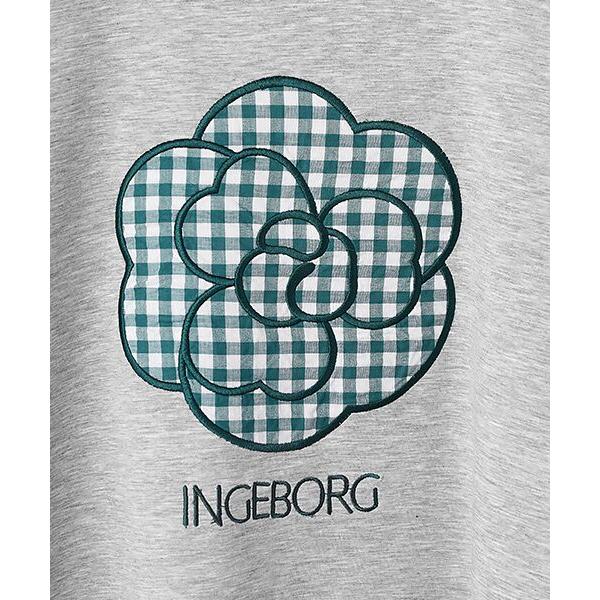 INGEBORG / インゲボルグ 『雨を楽しむ』ギンガムカメリアワンポイントカットソーの画像