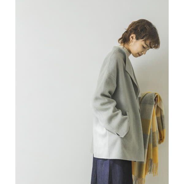 クリーニング済み♪アーバンリサーチ シャンブレーウールリバーショートコート URBAN RESEARCH / アーバンリサーチ シャンブレーウールリバー