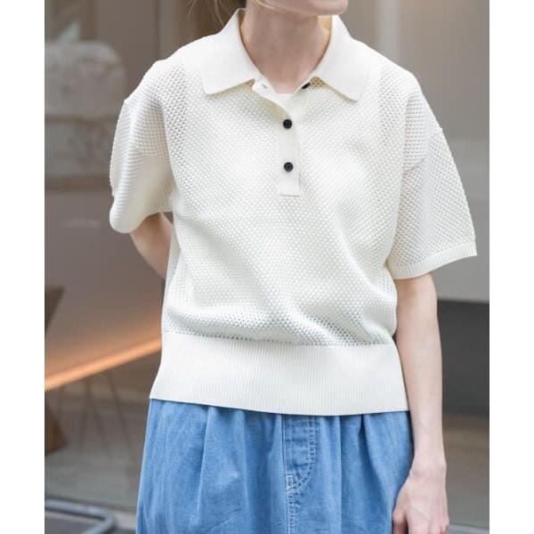 アーバンリサーチドアーズ　ニットポロシャツ URBAN RESEARCH DOORS / アーバンリサーチ ドアーズ FORK&SPOON