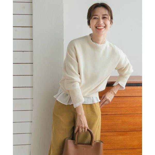 新品　DOORS 『蓄熱』ボトルネックKNITプルオーバー　TOP BEIGE 蓄熱』ボトルネックKNITプルオーバー[DR47-22E115]｜URBAN