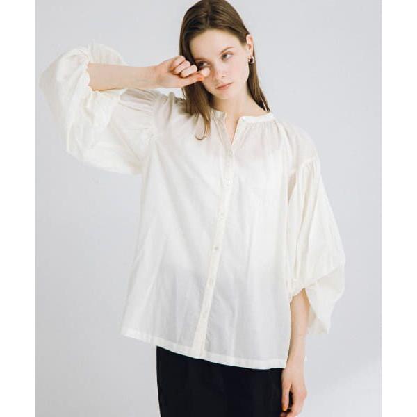 URBAN RESEARCH SONNY LABEL - 美品サニーレーベルきれい色ふんわりコットン100％ペプラムギャザーブラウス♪ URBAN RESEARCH Sonny Label / サニーレーベル エアリーコットン