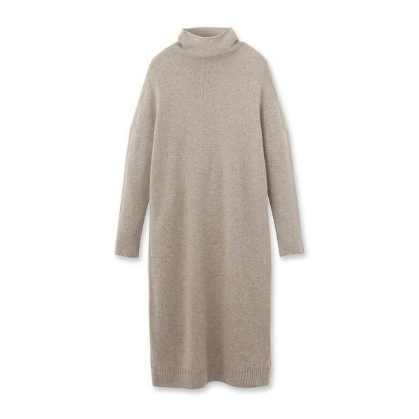 UNTITLED / アンタイトル カシミヤウールボトルネックニットワンピース
